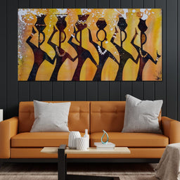 African Women with Jars - NicheCanvas