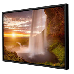 Sunset over Seljalandsfoss Waterfall