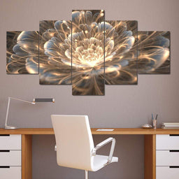 Golden Rays Fractal Flower