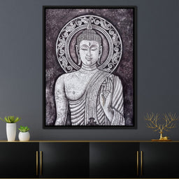 Grey Stone Buddha - NicheCanvas