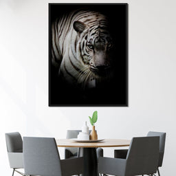 Black and White Tiger - NicheCanvas