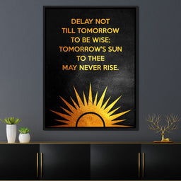 Delay Not Wisdom - ABConcepts - NicheCanvas