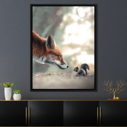 Fox Meets Squirrel - Zenzdesign - NicheCanvas