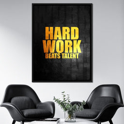 Hard Work Beats Talent - ABConcepts - NicheCanvas