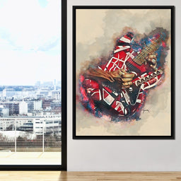 Eddie Van Halen's Electric Guitar - Abraham Szomor - NicheCanvas