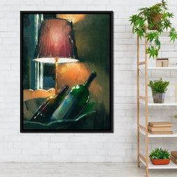 A couple of wine bottles - NicheCanvas