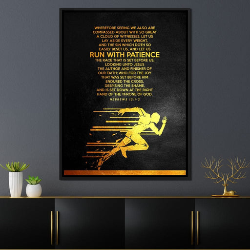 Hebrews 12:1-2 - ABConcepts Canvas Print