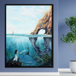 Swimming with the Shark - NicheCanvas