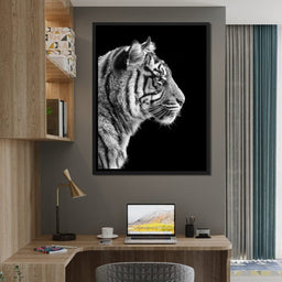 Black and White Sumatran Tiger - NicheCanvas