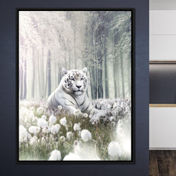 White Tiger Flowers - Zenzdesign - NicheCanvas