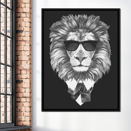 Dressed Up Lion - NicheCanvas