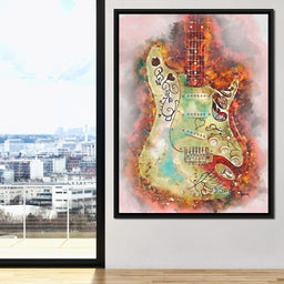 Jimi Hendrix's Guitar - Abraham Szomor - NicheCanvas
