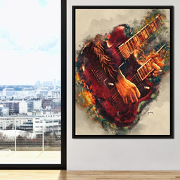 Jimmy Page's Electric Guitar - Abraham Szomor - NicheCanvas