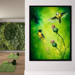 Emerald Songbirds - NicheCanvas
