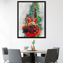 Slash Blood Red Guitar  - Abraham Szomor - NicheCanvas