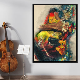 Kirk Hammett's Electric Guitar - Abraham Szomor - NicheCanvas