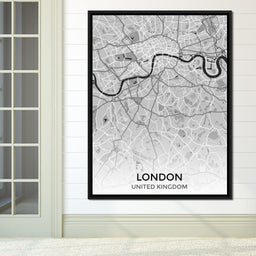 Map of London, UK - NicheCanvas