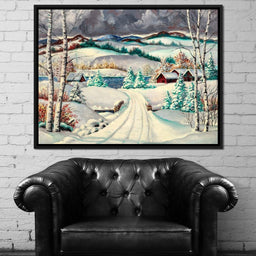 Rural Winter Landscape - NicheCanvas