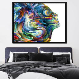 Colored Visage Profile - NicheCanvas