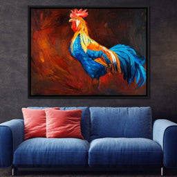 Blue Rooster - NicheCanvas