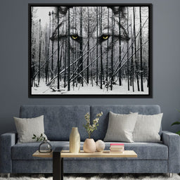 Wolf Winter Woods - Johanjjf - NicheCanvas