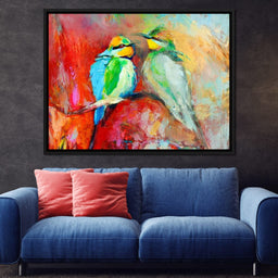 Blue-Tailed Birds - NicheCanvas