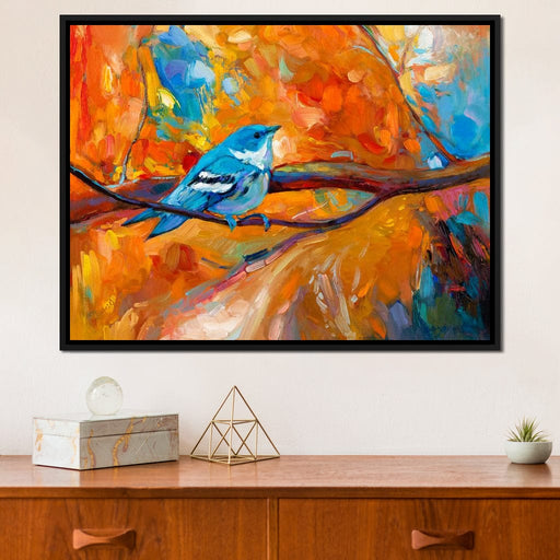 Blue Cerulean Warbler Bird Canvas Print