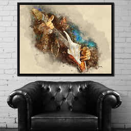 Jimmy Hendrix's Electric Guitar - Abraham Szomor - NicheCanvas