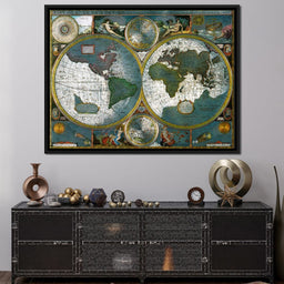 Ancient Historical Map of the World - NicheCanvas