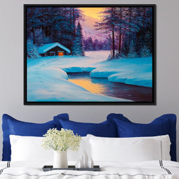 Winter Forest Home - NicheCanvas