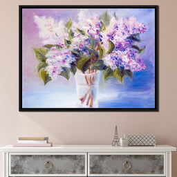 Lilacs in a Vase - NicheCanvas