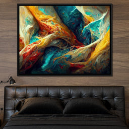 Abstract Colorful Waves - NicheCanvas