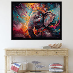 Ganesh Color Splash - NicheCanvas