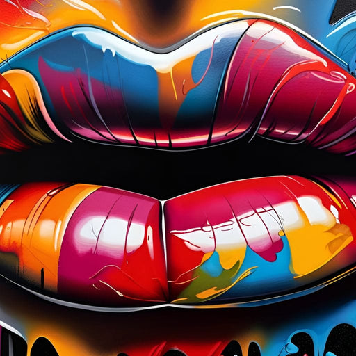 Dripping Lips Wall Art Canvas Prints Home Office Decor Modern Lips  Sublimation Printable Artwork Pop Art Lips Wall Hanging 