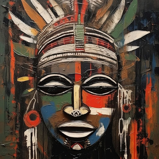 Tribal Mask 14 - Sakeem Gibbs Canvas Print