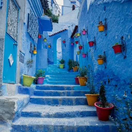 Chefchaouen - Blue village in Morocco Canvas Print