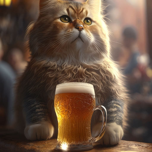 Cat Beer - Zenzdesign Canvas Print