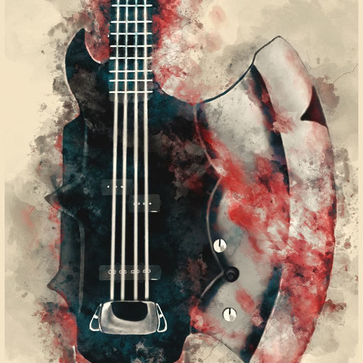 The Demon's Axe Bass Guitar - Abraham Szomor Canvas Print