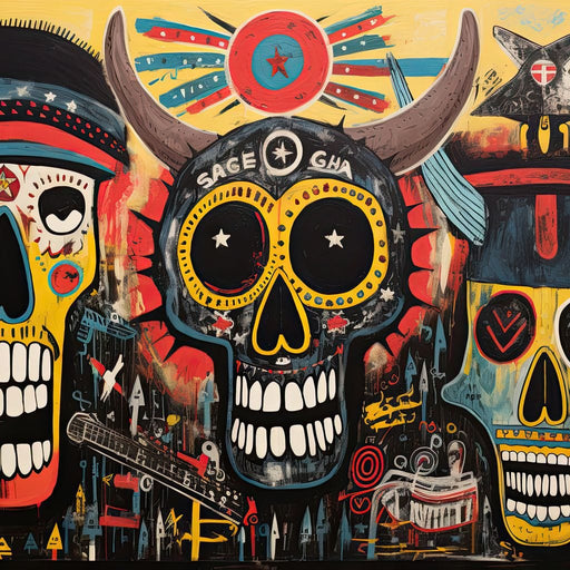 Vibrant Tribal Spirit Montage Canvas Print