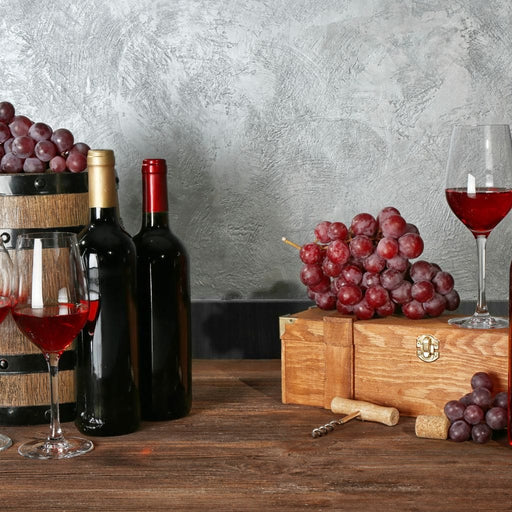 Red Wine Table Canvas Print
