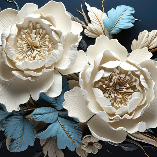 Lovely White Roses - Wildrose Creations Canvas Print