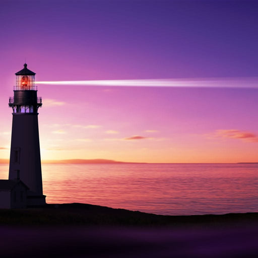Lighthouse In Nova Scotia - Canvas Print - beautiful wall art of the lighthouse with a gorgeous pink sunset as its background - this art print is the perfect accent to your living room | NicheCanvas