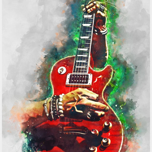 Slash Blood Red Guitar  - Abraham Szomor Canvas Print