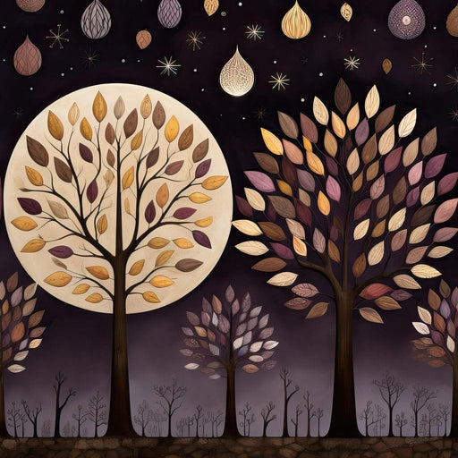 Violet Forest Four Seasons Canvas Print