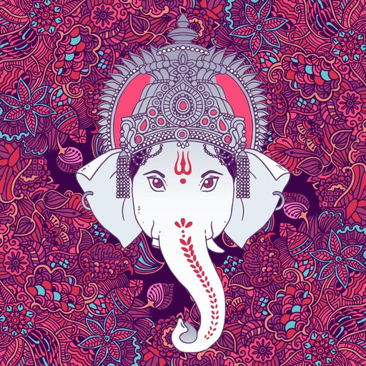 Hindu Lord Ganesha in Pink Canvas Print