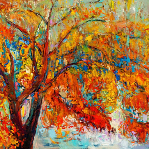 Red & Yellow Autumn Tree Canvas Print