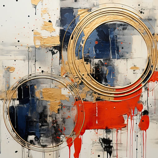 Golden Royal Geometric Harmony 04 - Wildrose Creations Canvas Print