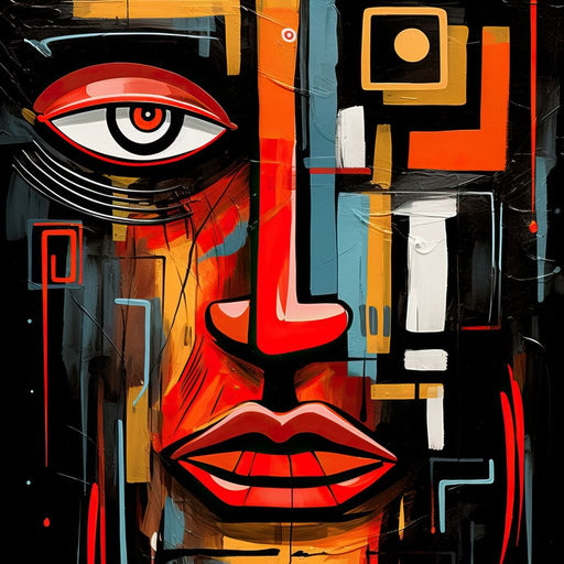 Twilight in Cubist Metropolis Canvas Print