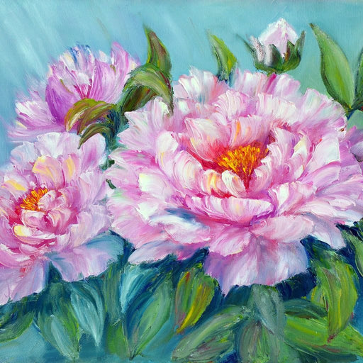 Asian Peonies Canvas Print