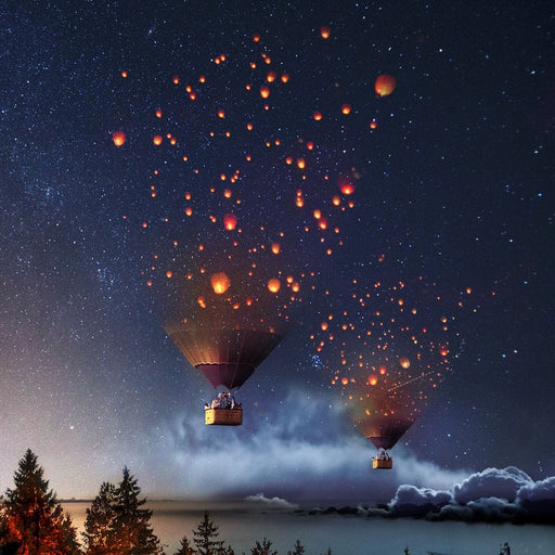 Hot Air Balloon Light - Natacha Einat Canvas Print